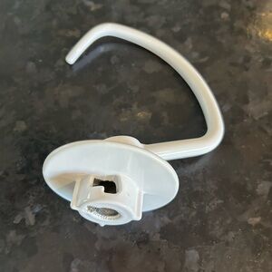 KitchenAid White Dough Hook Attachment for 7 quart lift stand mixer.